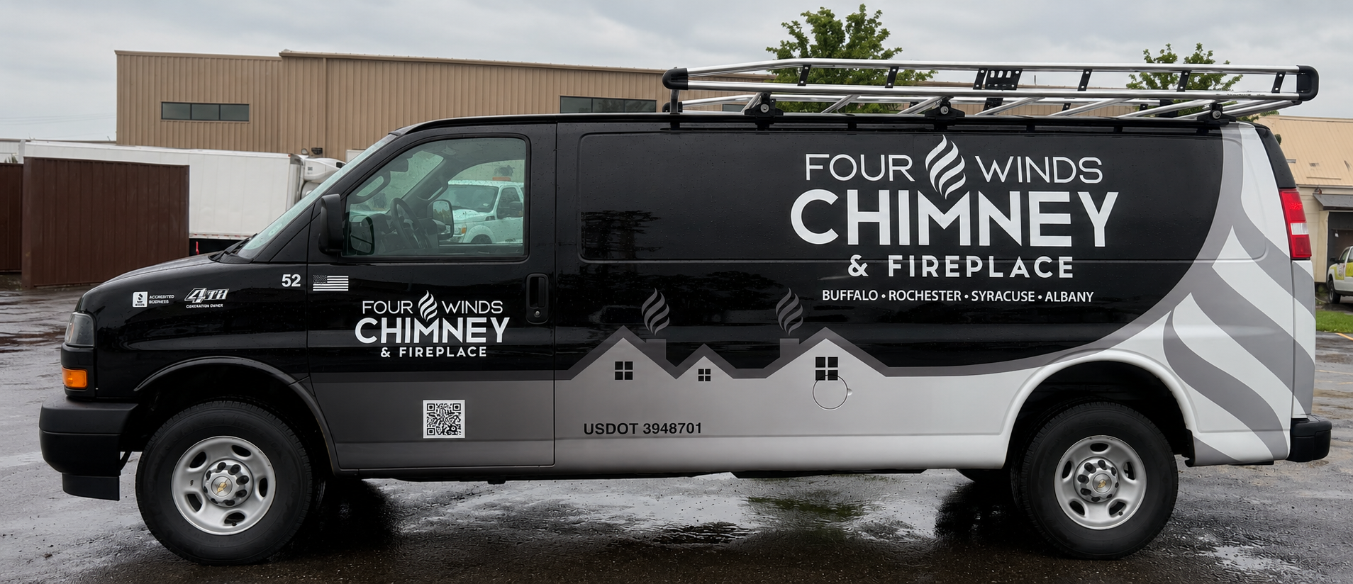 Four Winds Chimney and Fireplace service van wrap