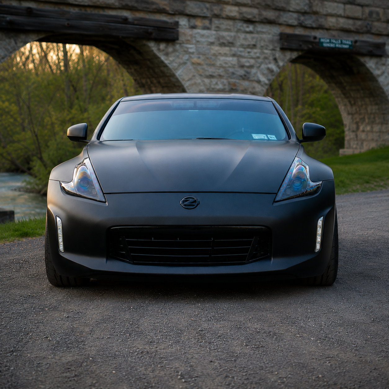 Matte black custom vehicle wrap